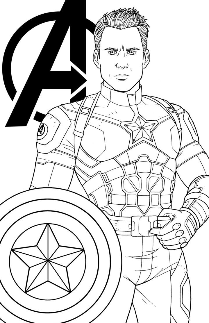 avengers captain america coloring pages