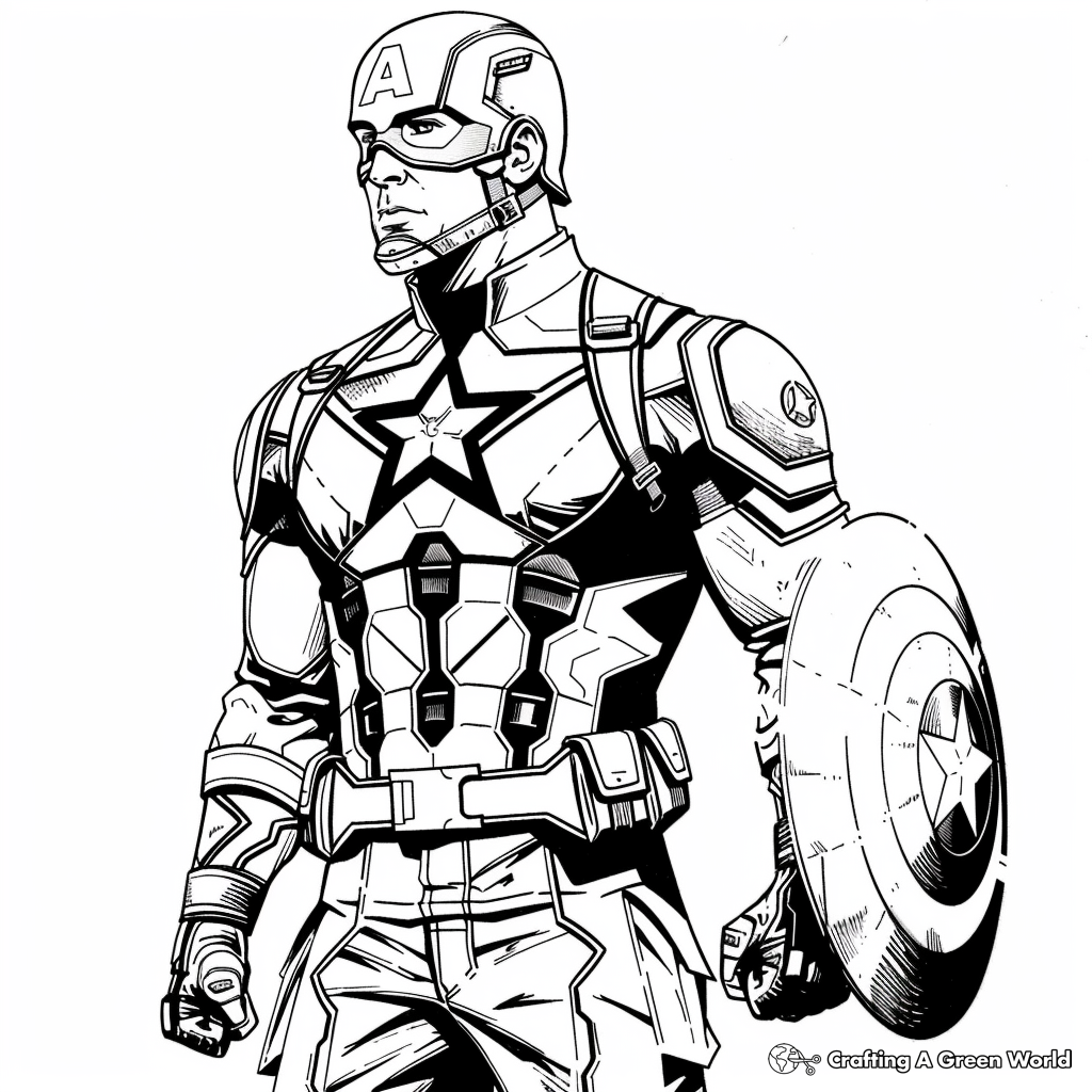 captain america coloring pages