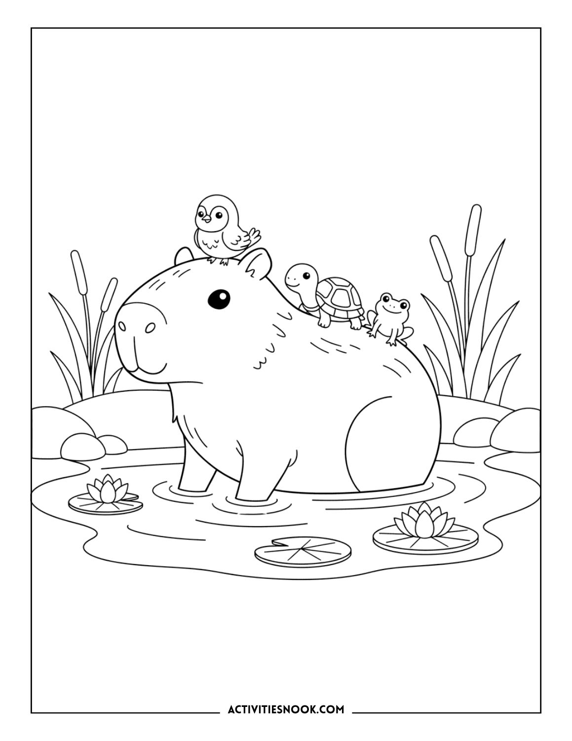 capybara coloring page