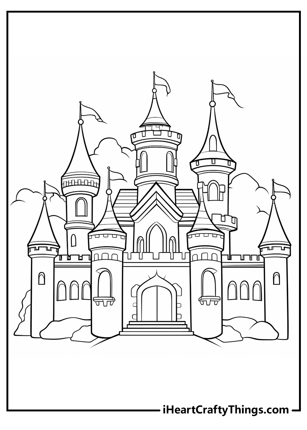 castle coloring page