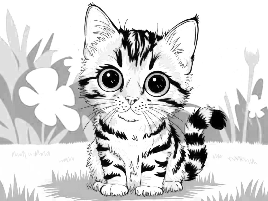 Cat Coloring Page 