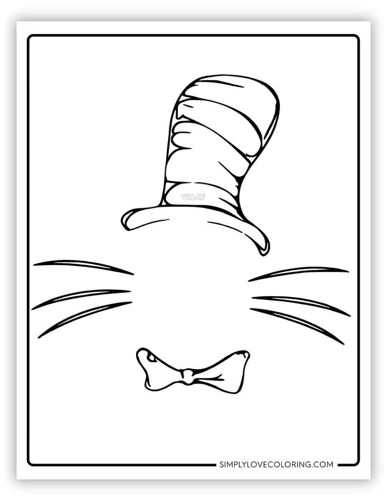 cat in hat coloring pages