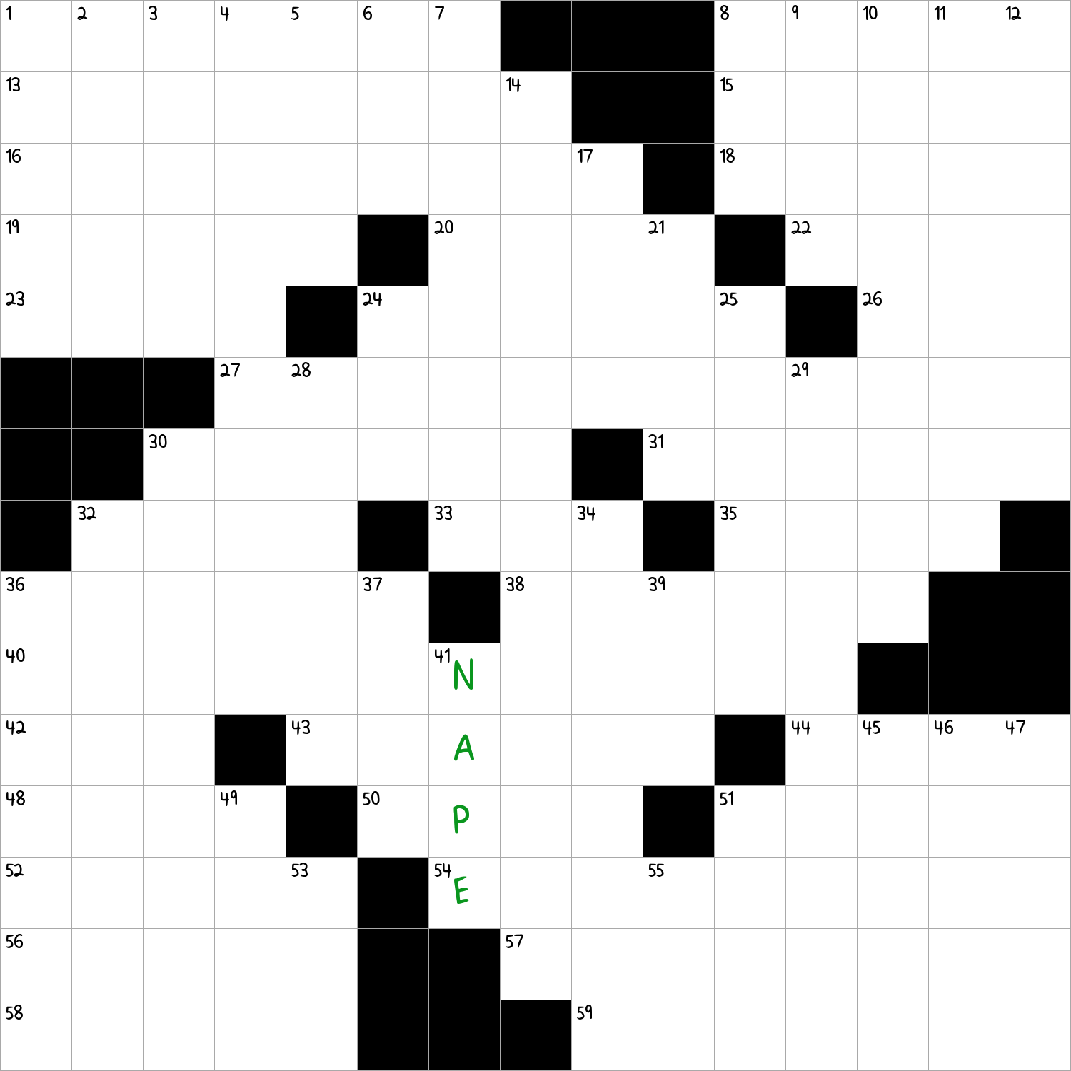 handle crossword clue