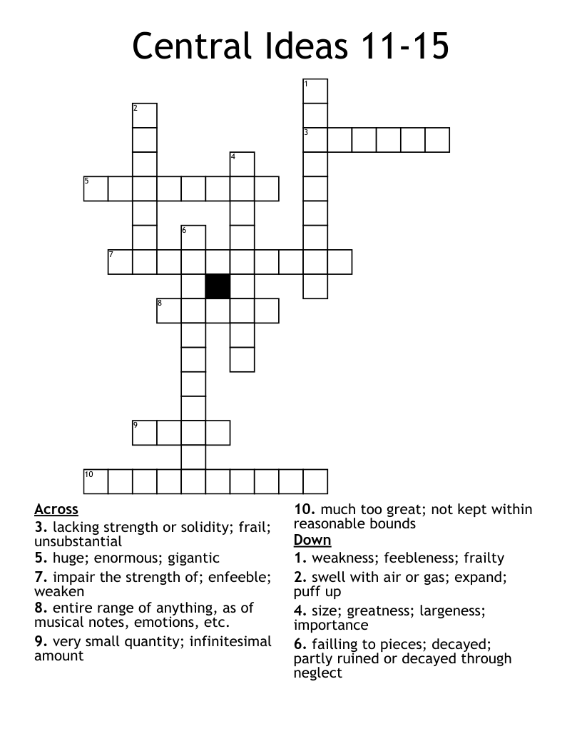 Central Ideas 11 15 Crossword WordMint
