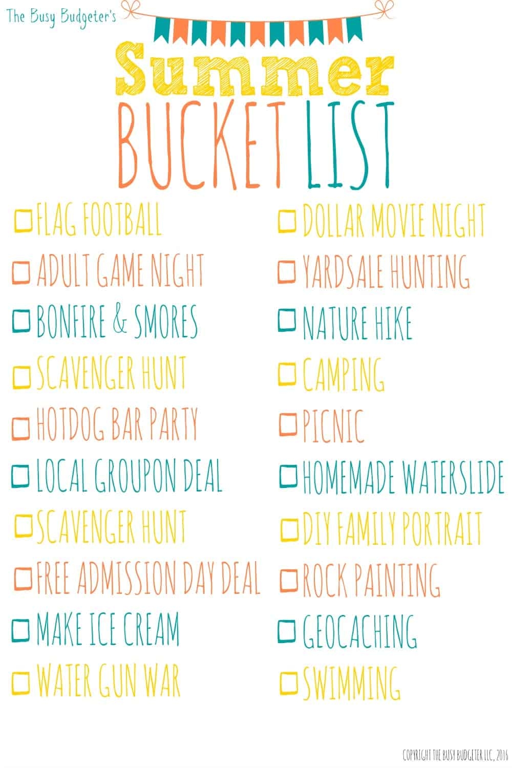 summer list of things to do