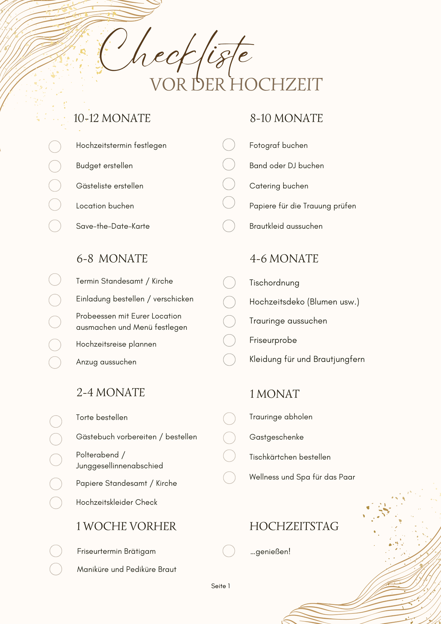 Checkliste Hochzeit To Do Liste F r Euren Sch nsten Tag 
