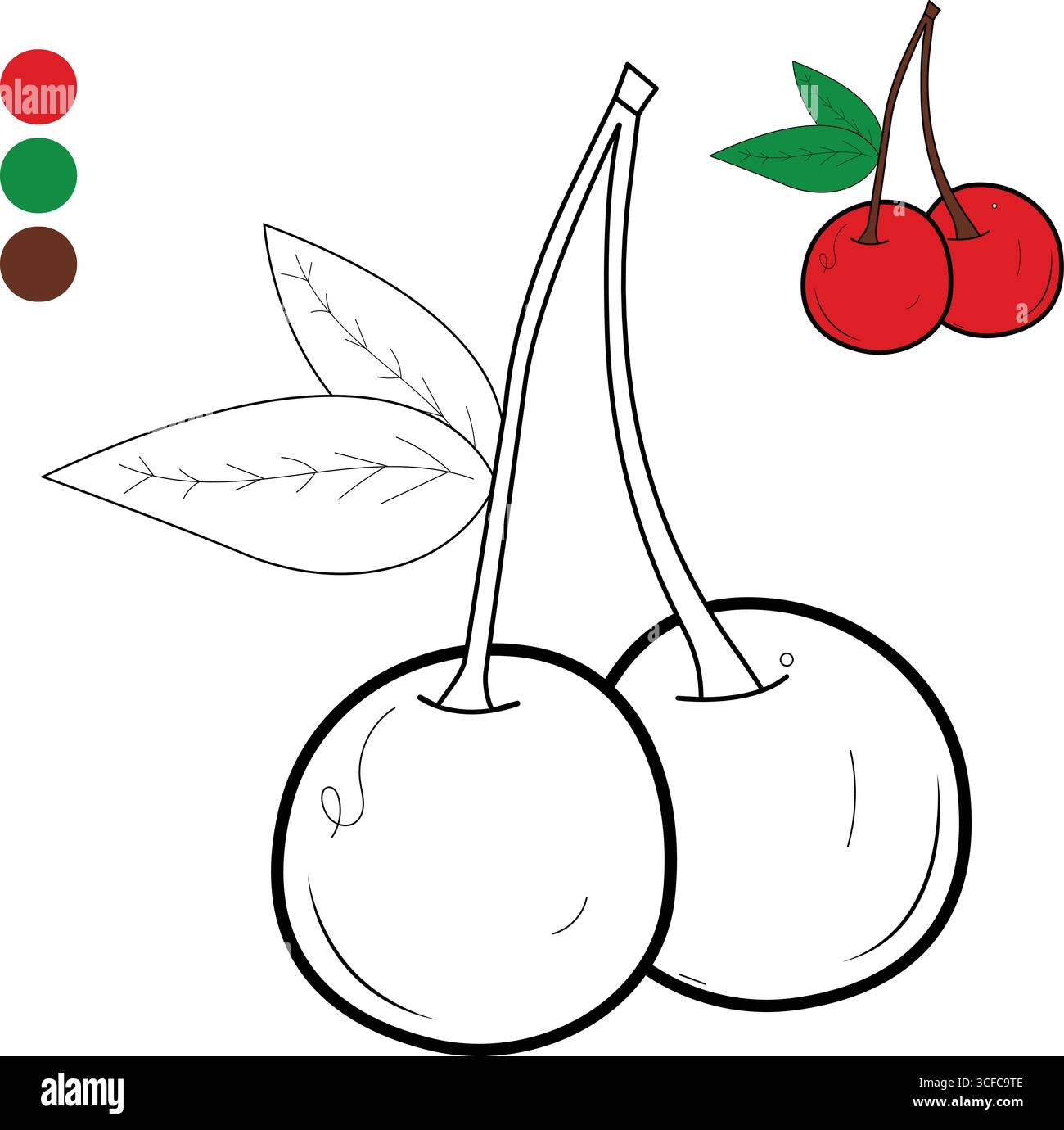 cherry coloring page cherry coloring page