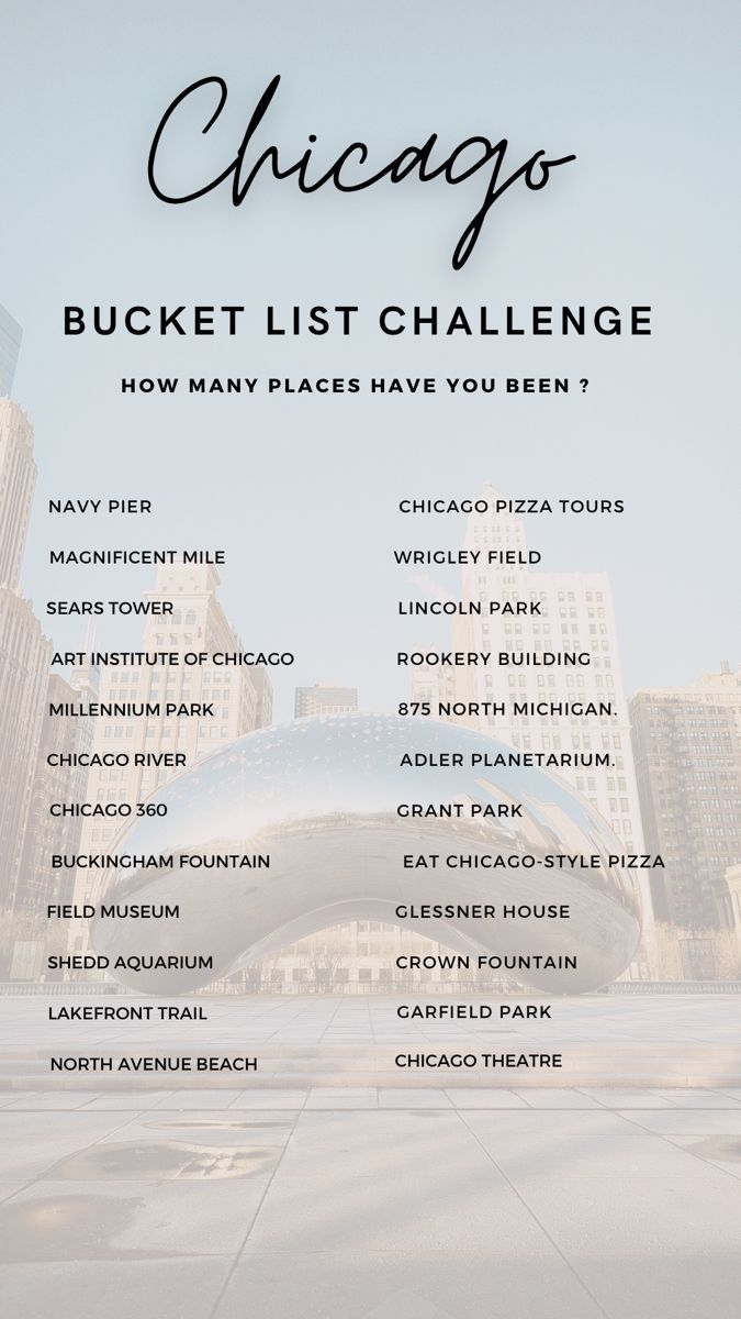 Chicago Bucket List