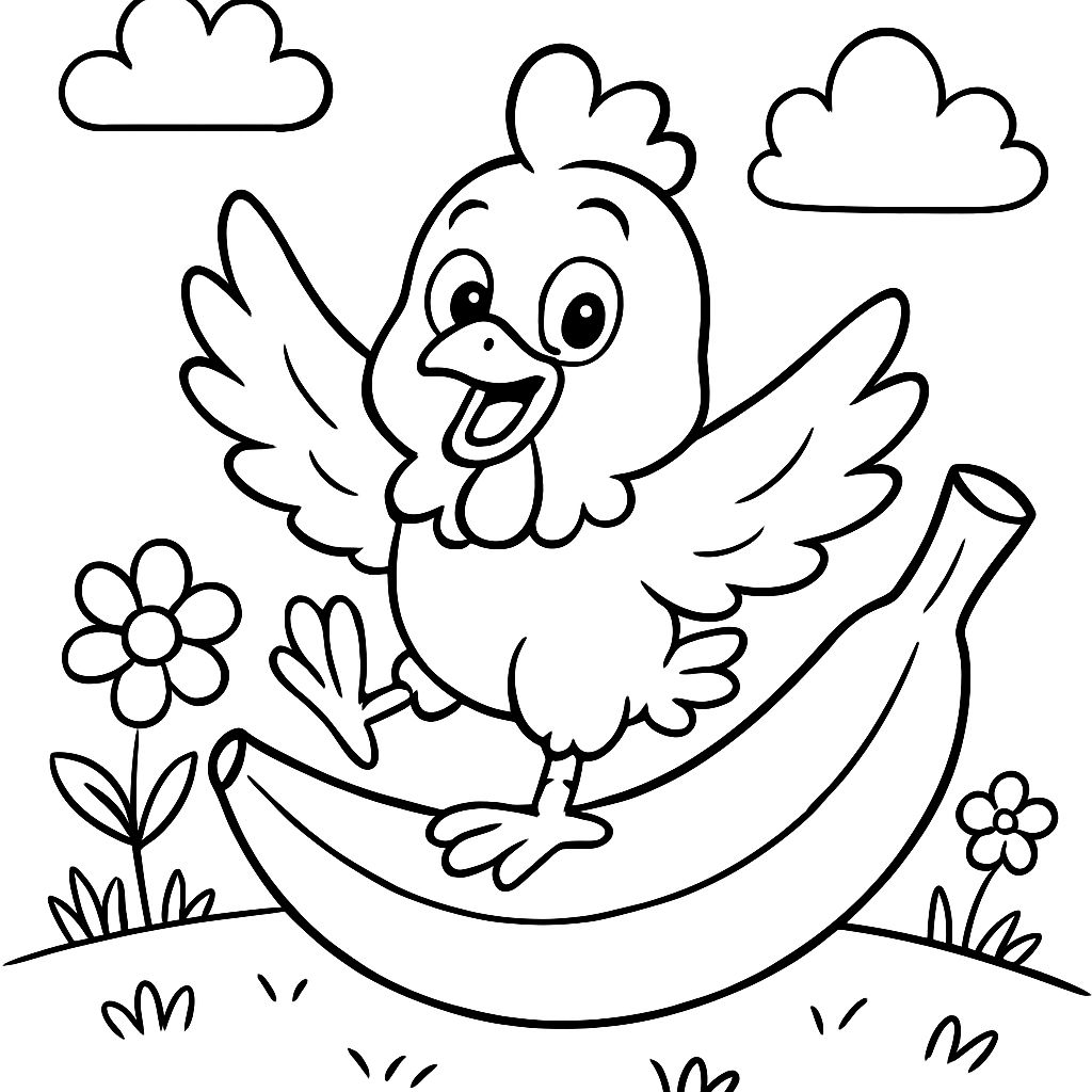 banana coloring page
