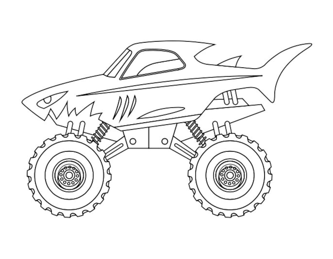 free monster truck coloring pages