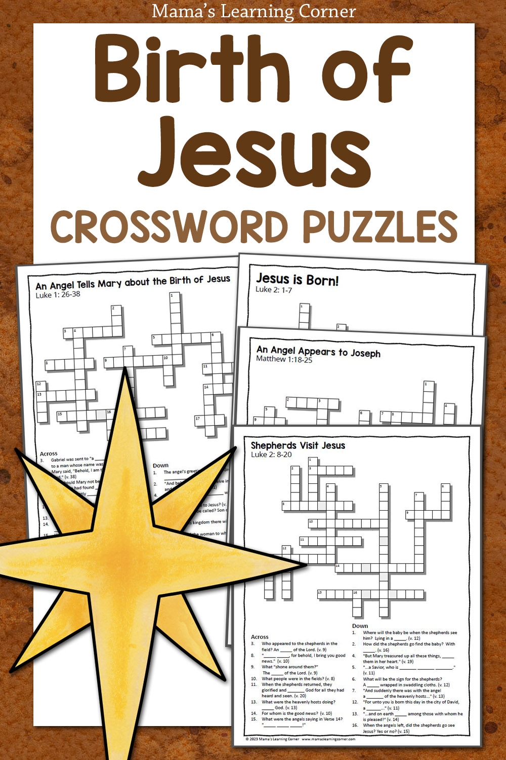Christmas Birth Of Jesus Crossword Puzzles Mamas Learning Corner Christmas Birth Of Jesus Crossword Puzzles Mamas Learning Corner