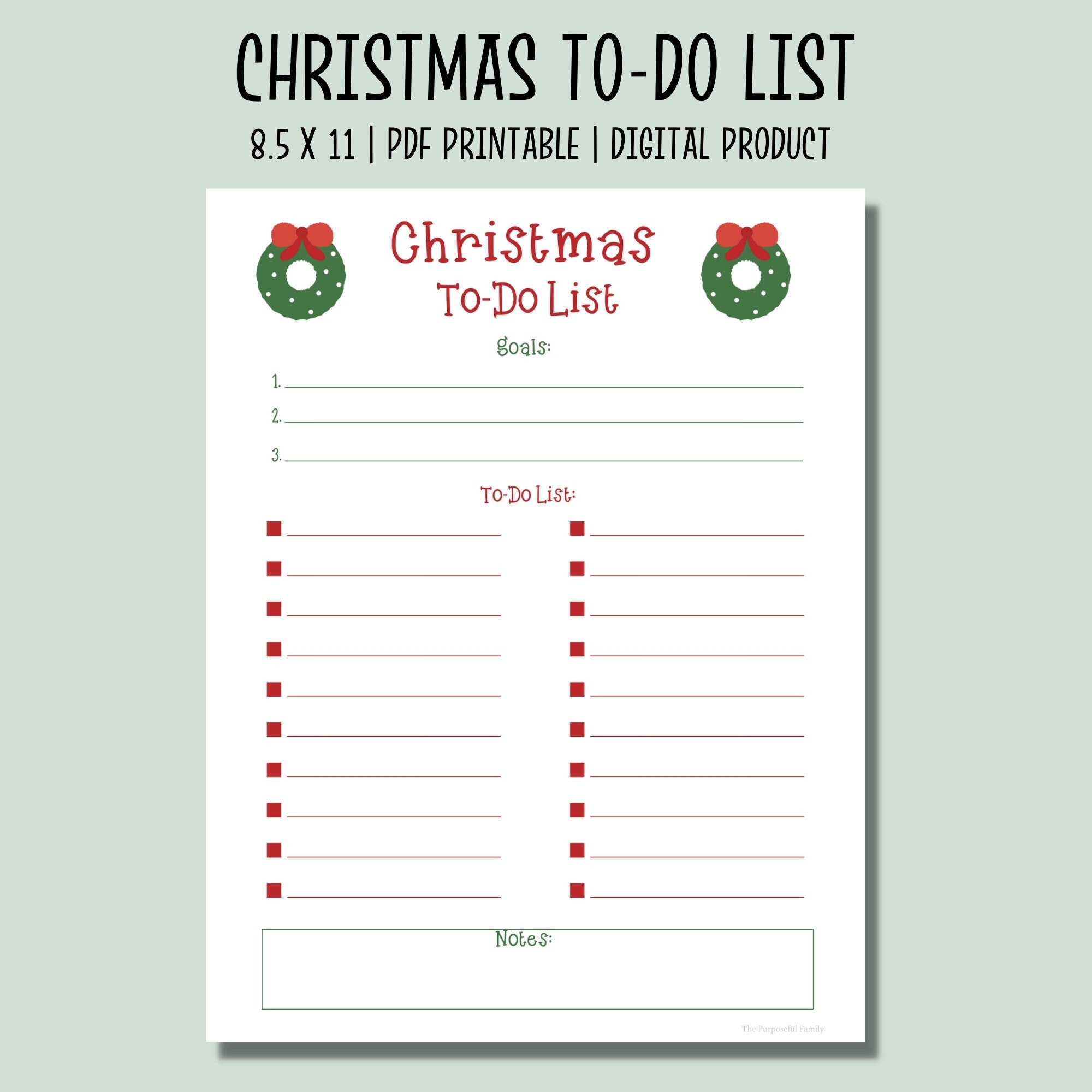 christmas to do list