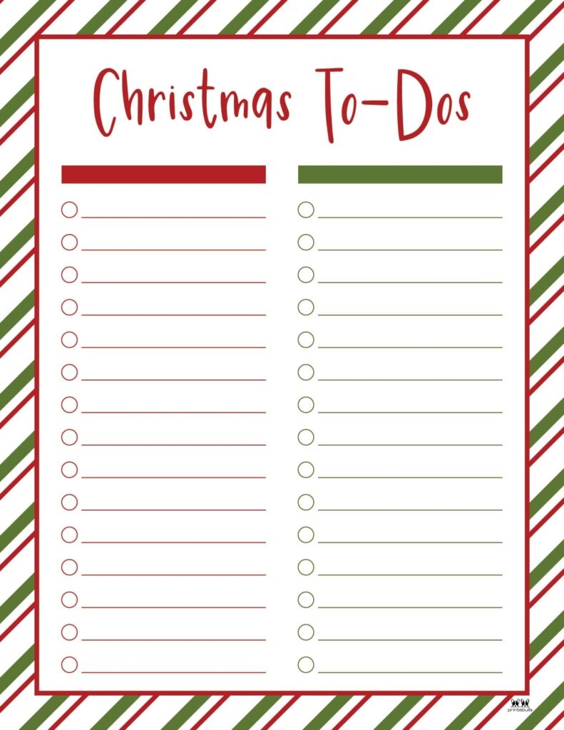 Christmas To Do Lists 10 FREE Lists Printabulls