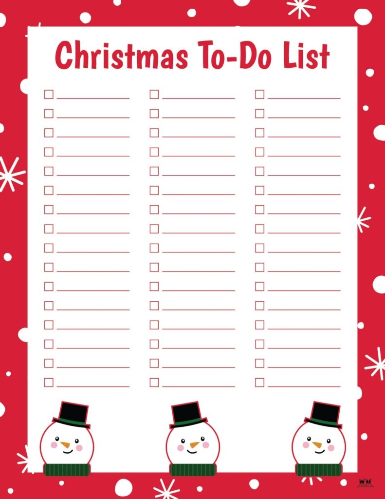 Christmas To Do Lists 10 FREE Lists Printabulls