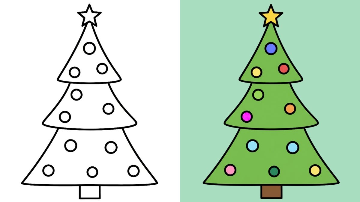 Christmas Tree Coloring Pages 24 Free Printable PDFs 