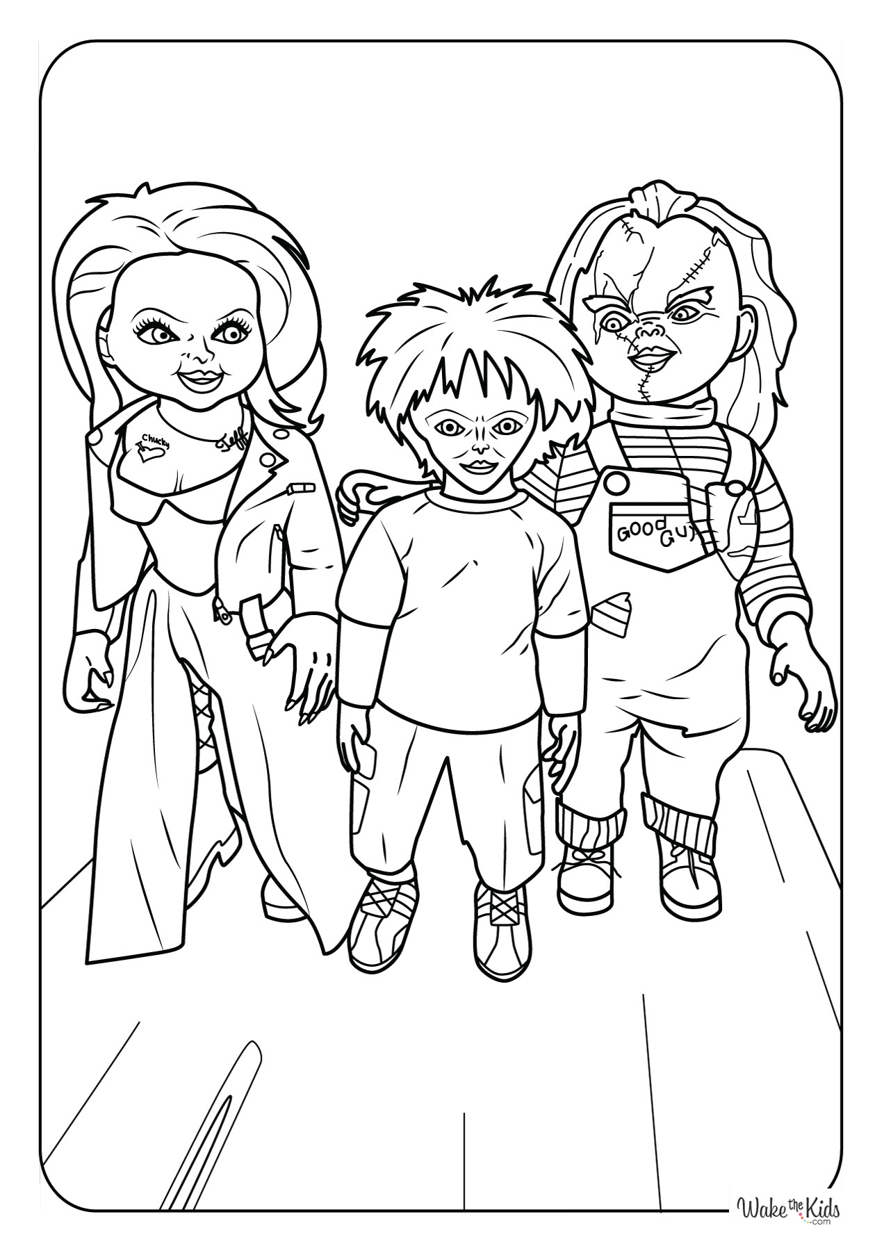 Chucky Coloring Pages Free Printable PDFs WakeTheKids
