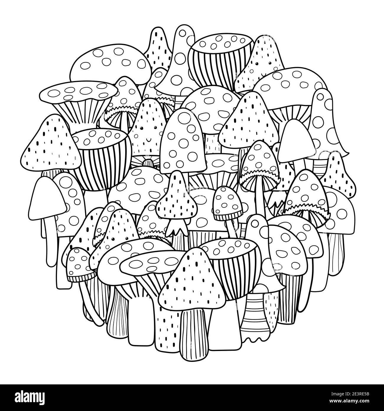 coloring pages mushrooms