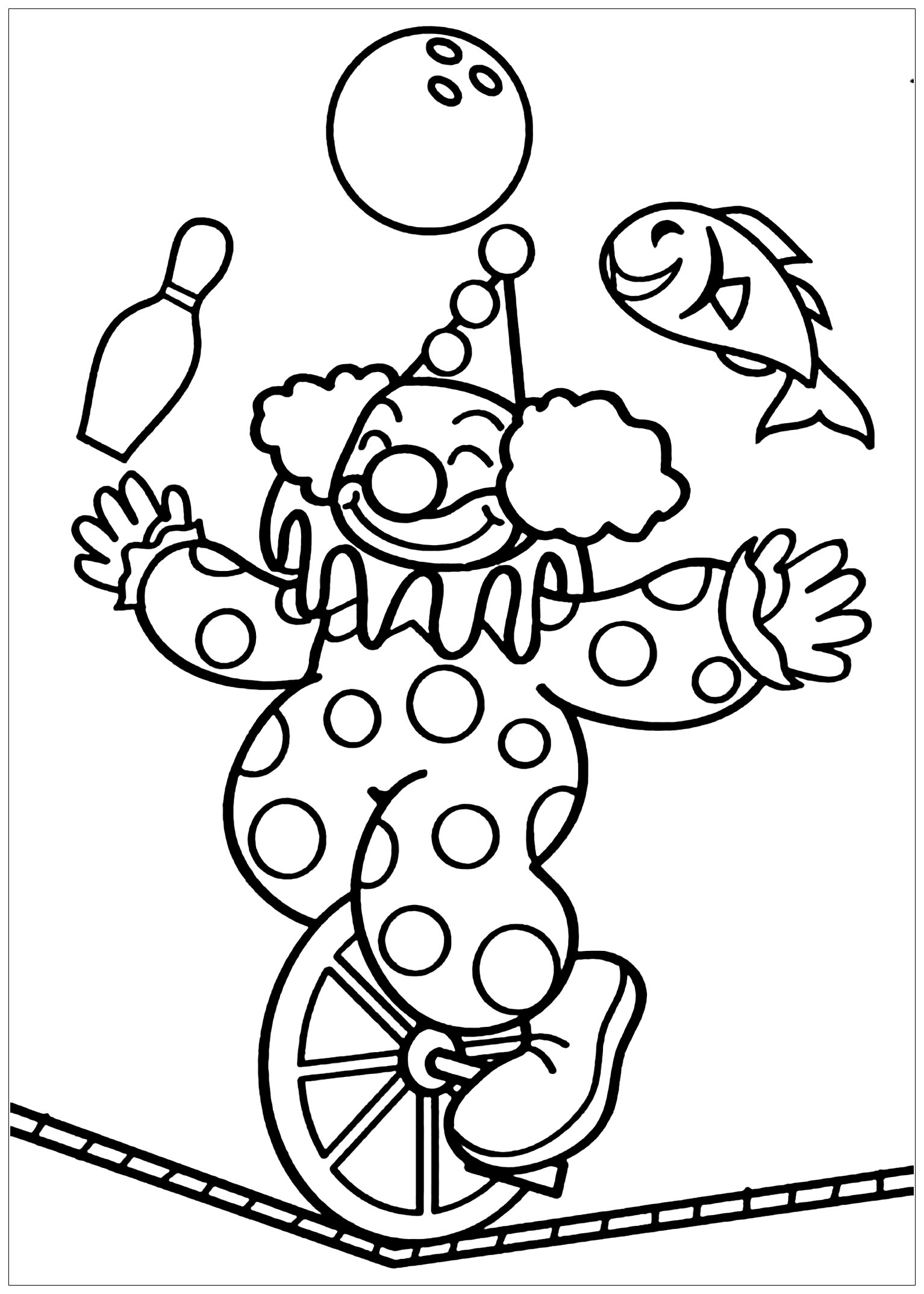 Circus Coloring Page For Kids Circus Coloring Pages