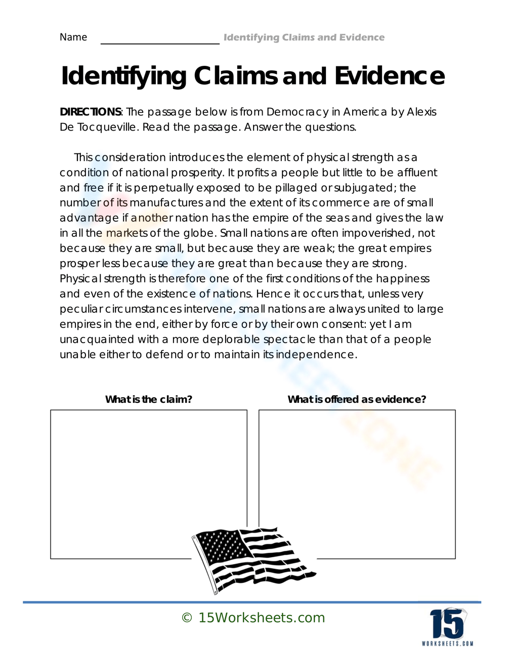 Claim Evidence Reasoning Worksheets Printable