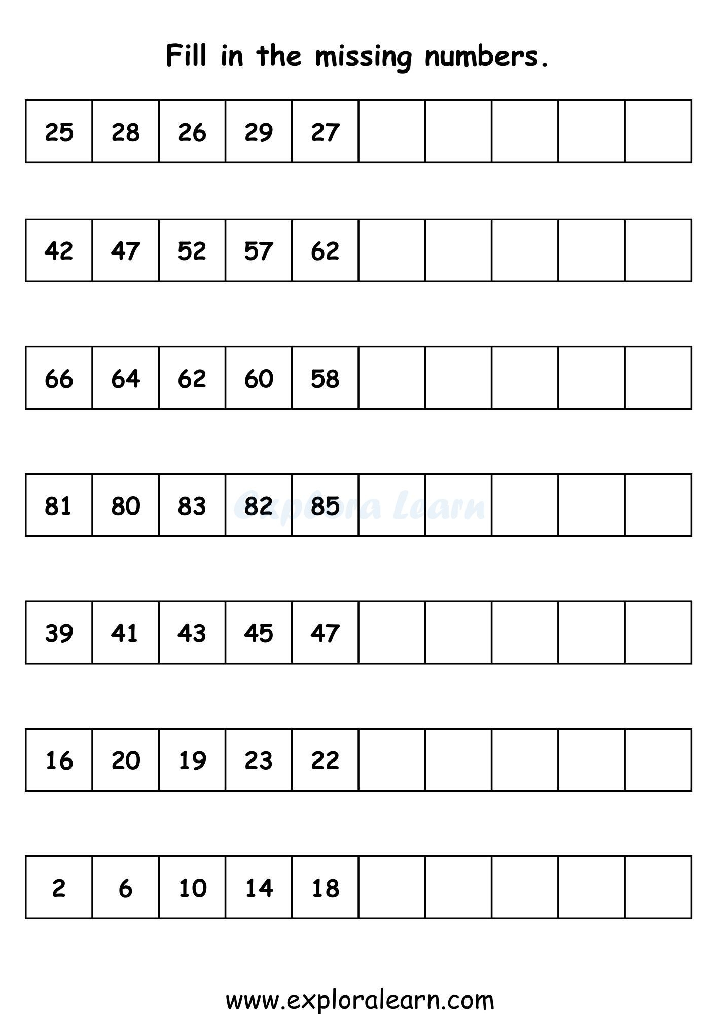 Class 1 Math Worksheets Practice And Learn