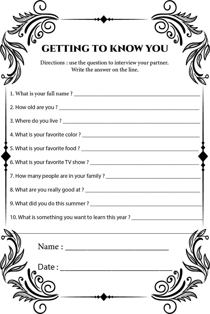 Classroom Getting To Know You 15 Free PDF Printables Printablee