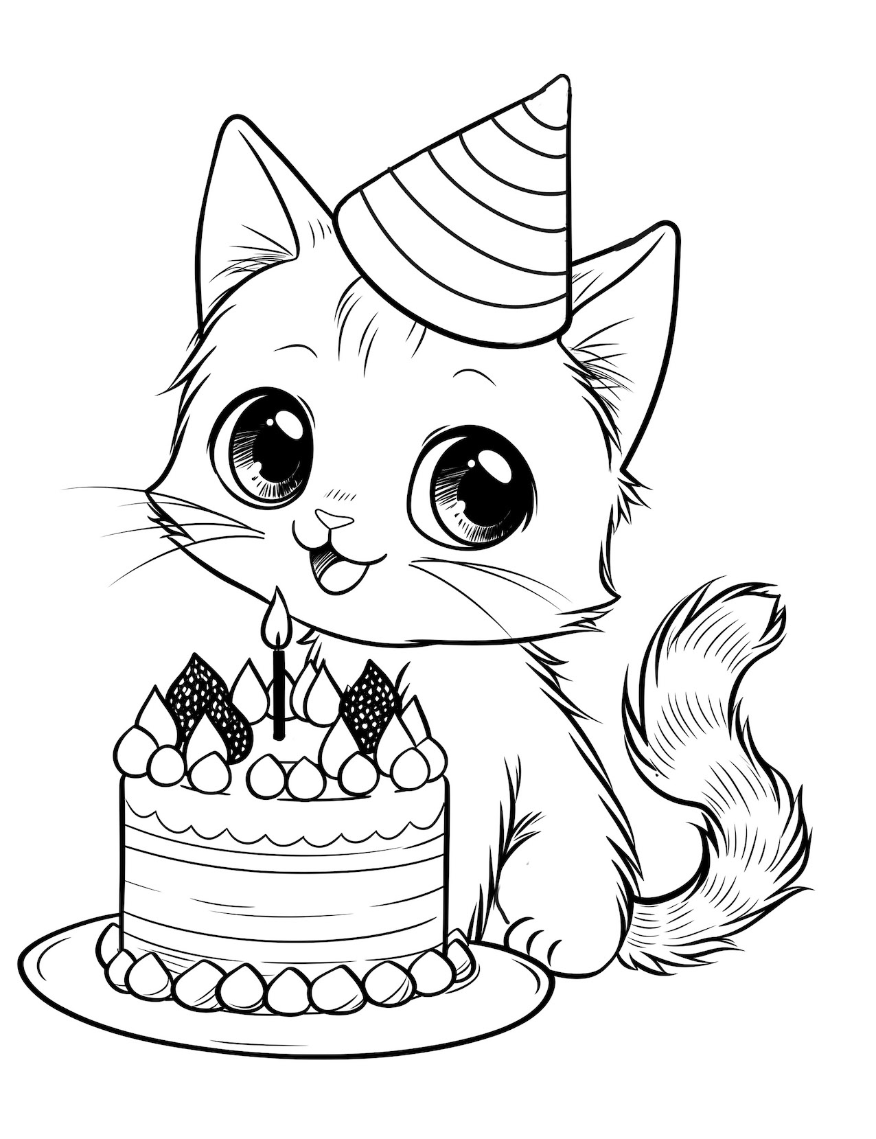 Clearance Cat Coloring Page Online Sale