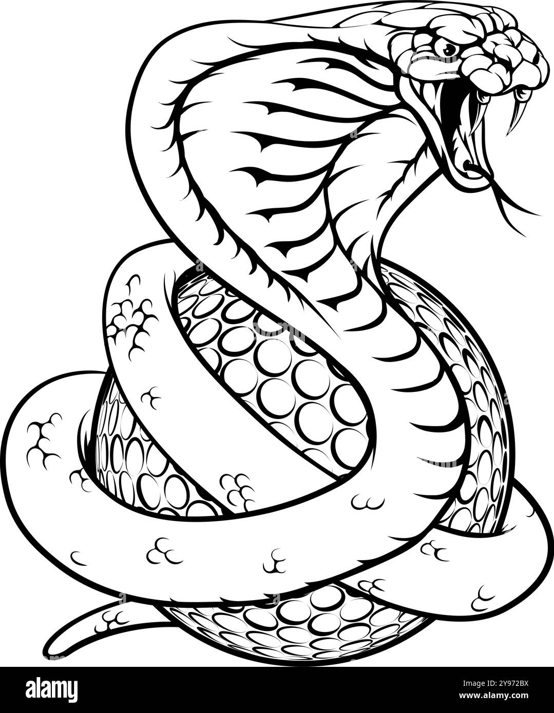 Cobra Snake Coloring Book Cut Out Stock Images Pictures Alamy
