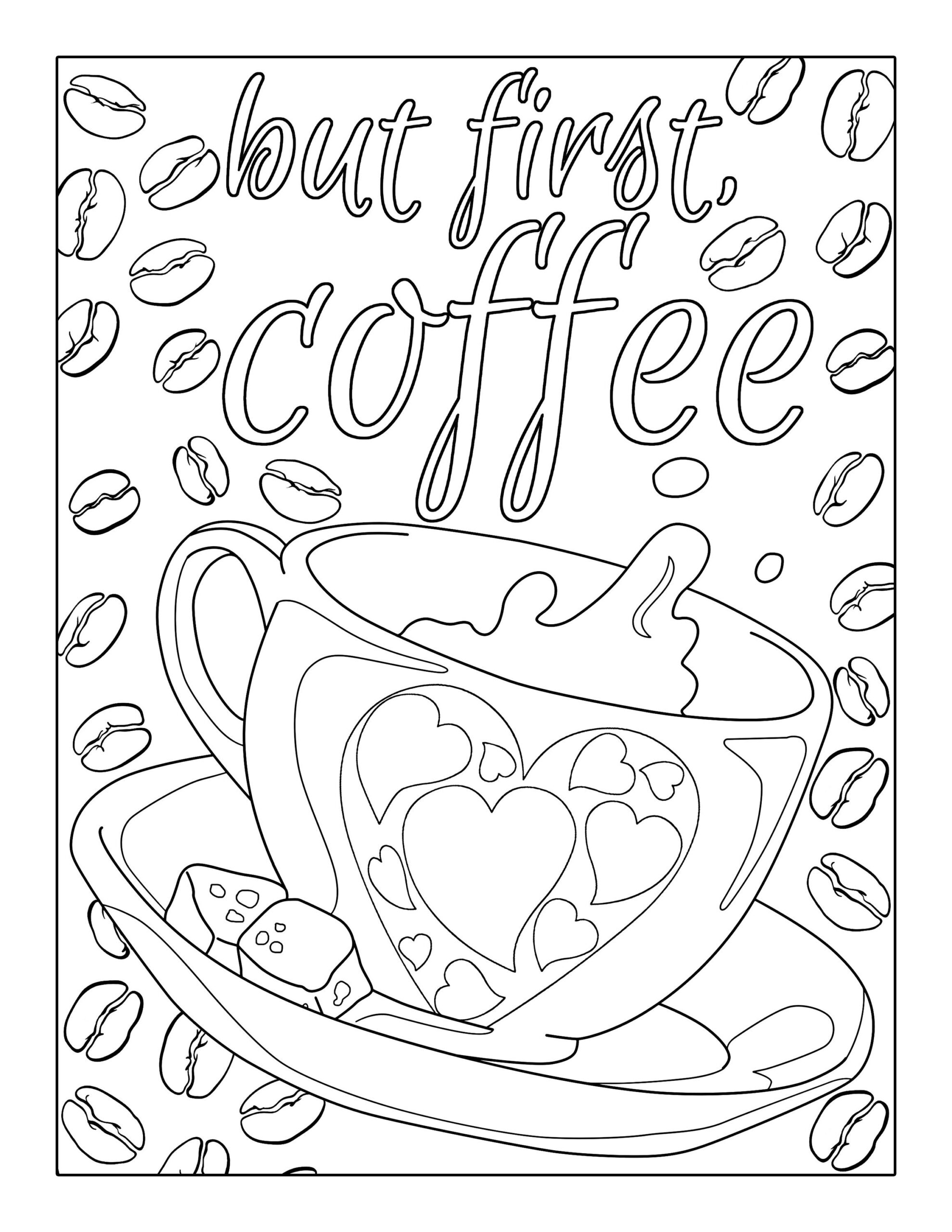 coffee coloring pages coffee coloring pages
