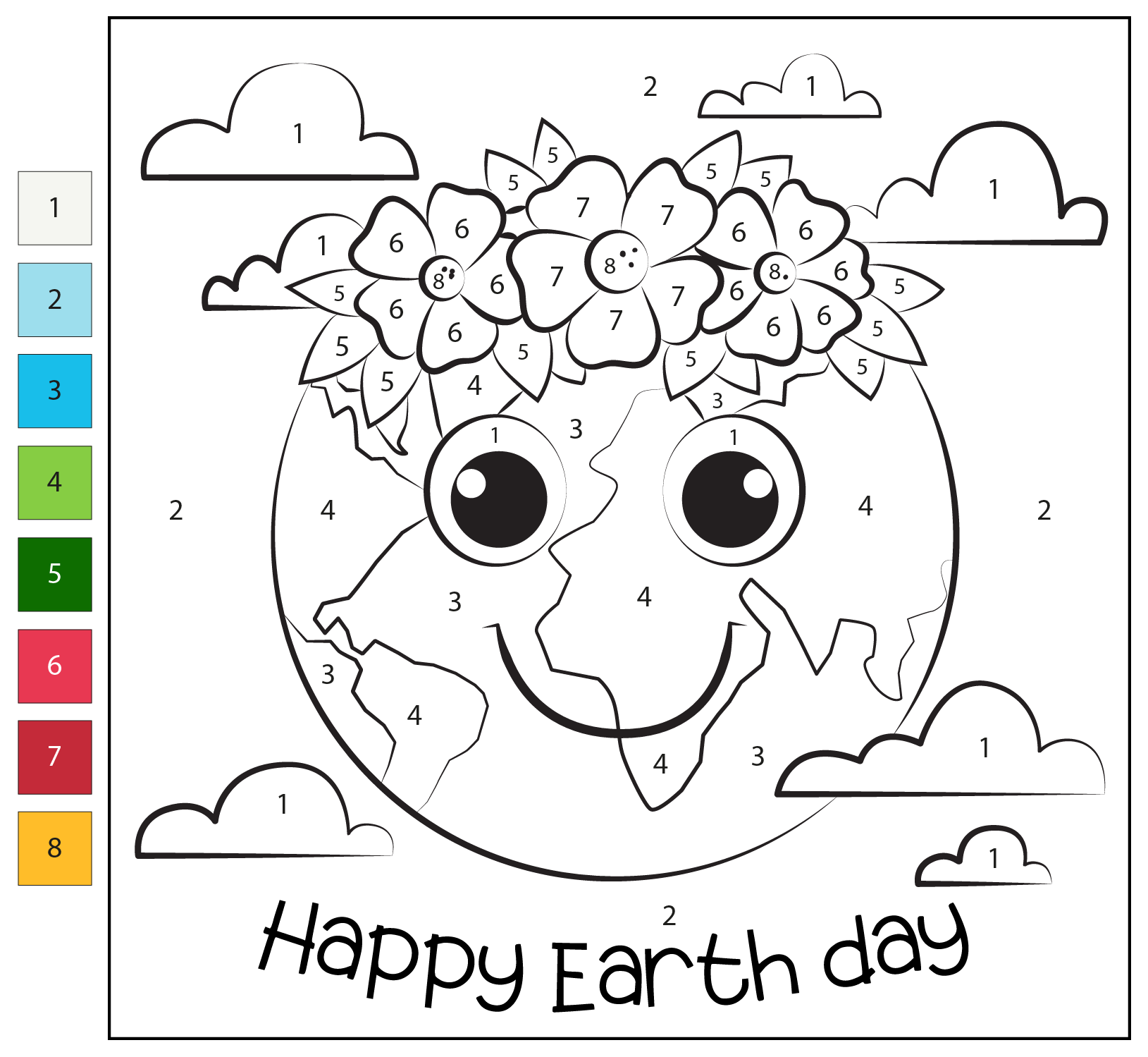 earth day color page