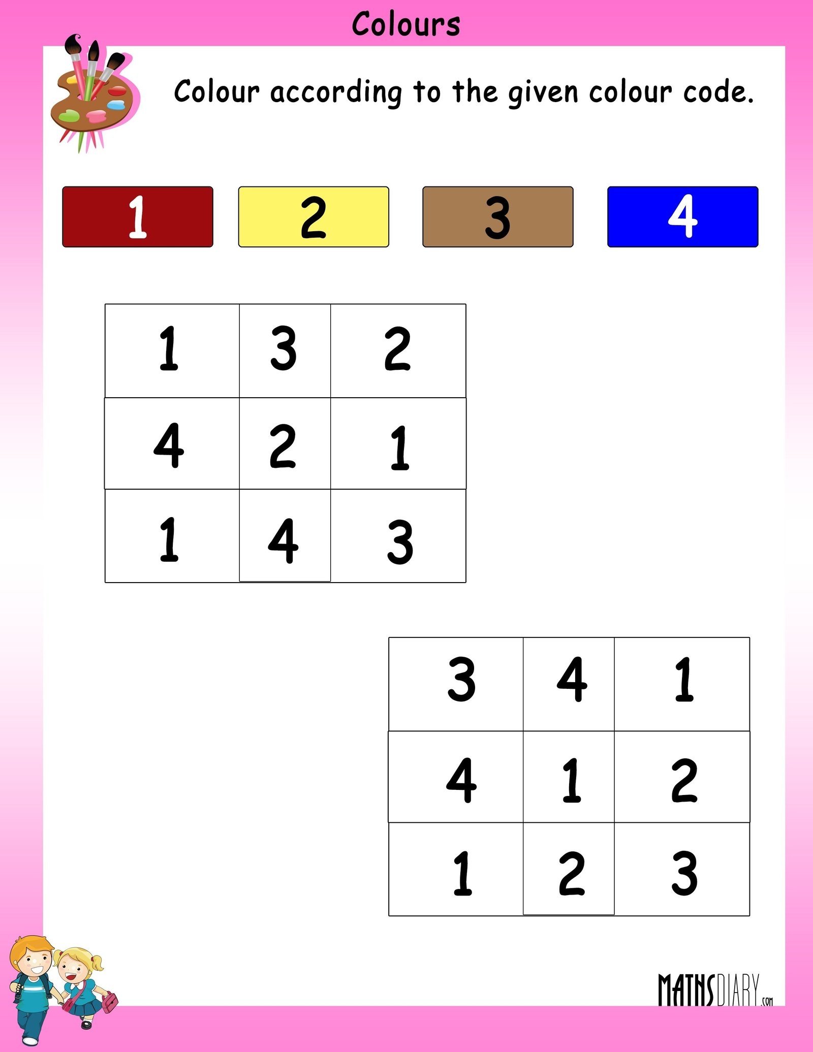 worksheet for nursery maths