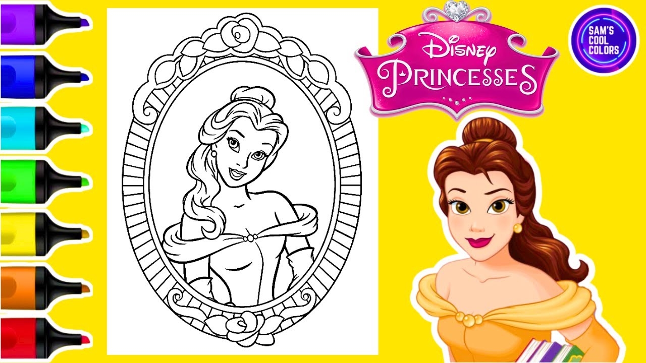 belle coloring pages