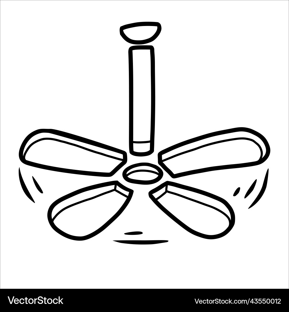 Coloring Book Ceiling Fan Royalty Free Vector VectorStock