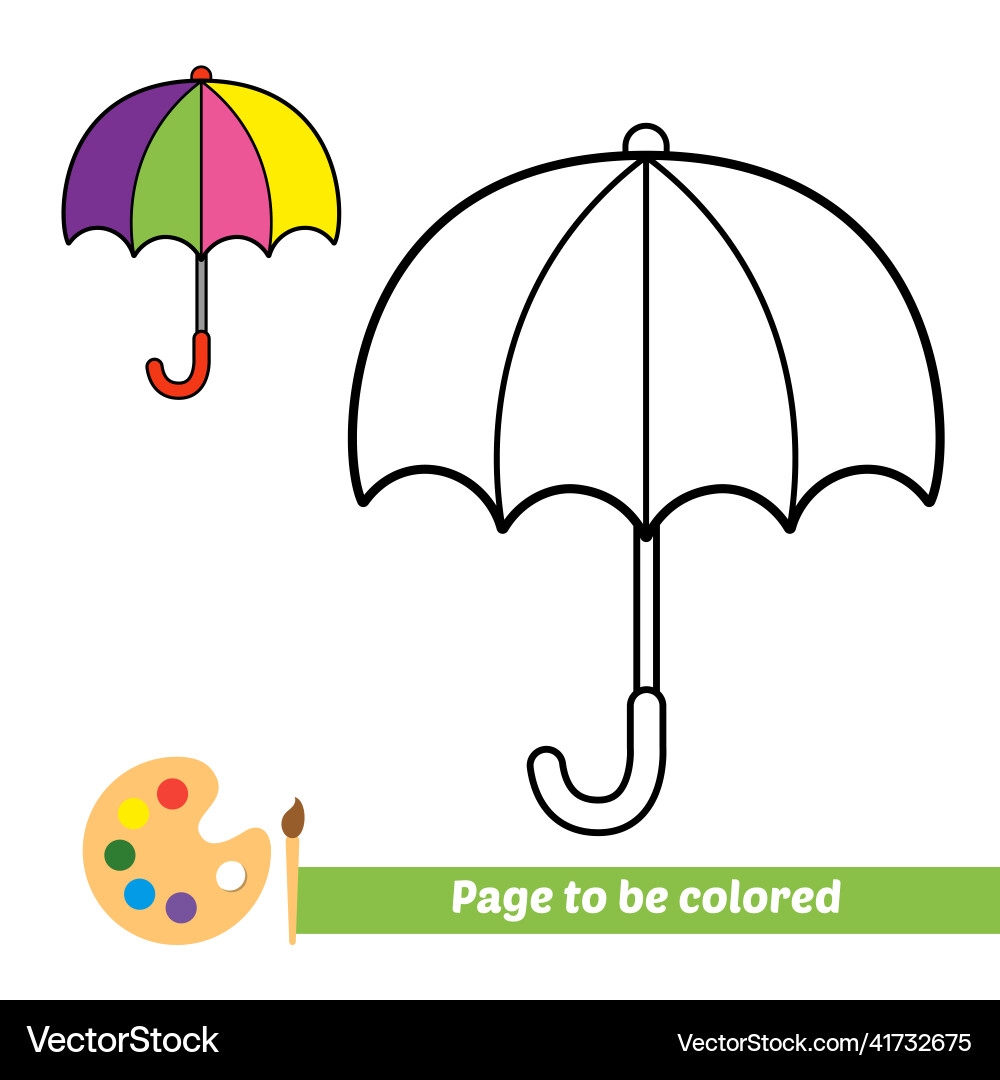 umbrella coloring page