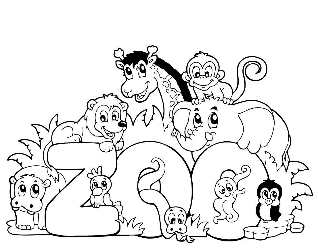 Coloring Book Zoo Sign With Animals Online Coloring Page HiColoring Coloring Book Zoo Sign With Animals Online Coloring Page HiColoring