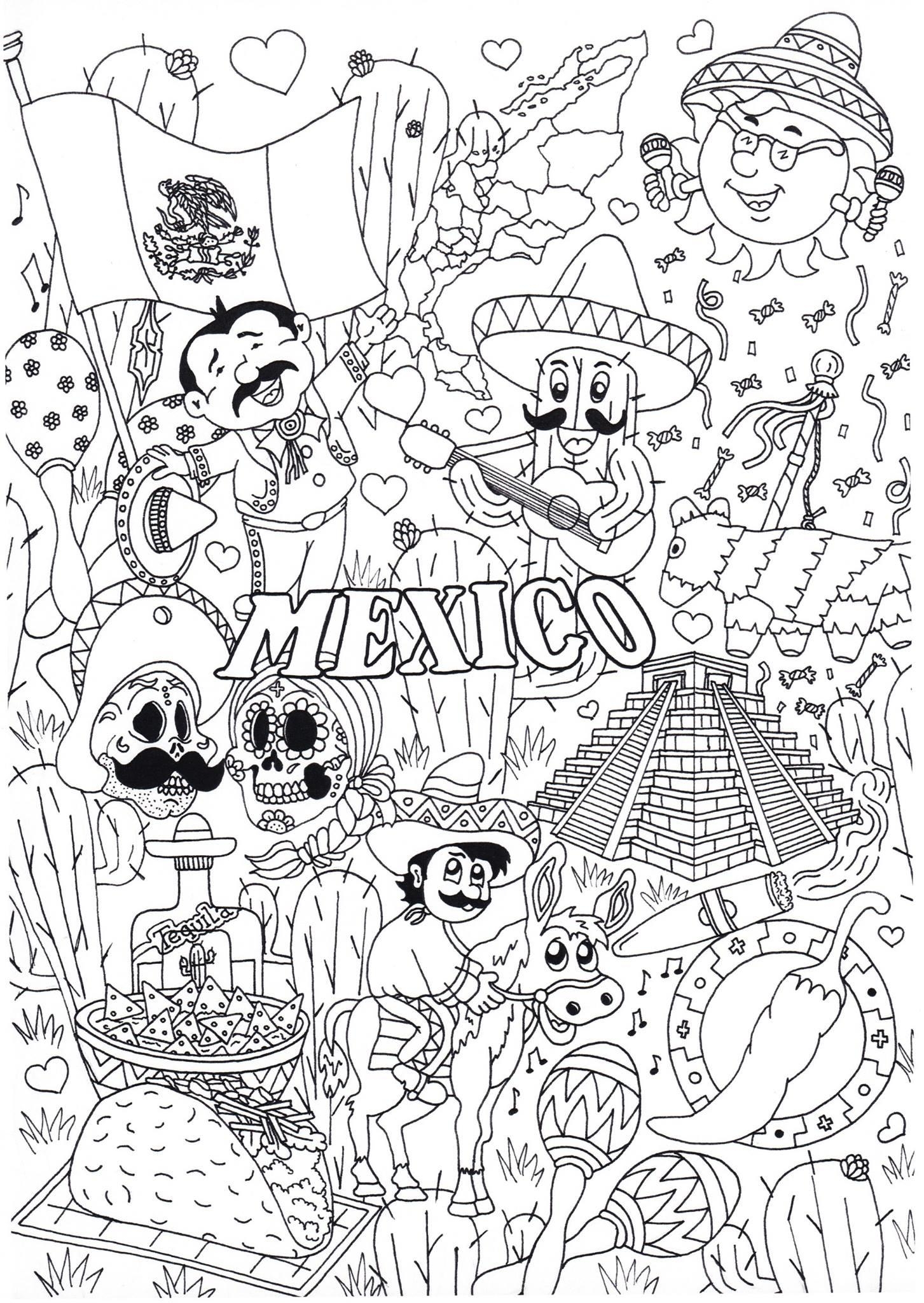 mexico coloring pages mexico coloring pages