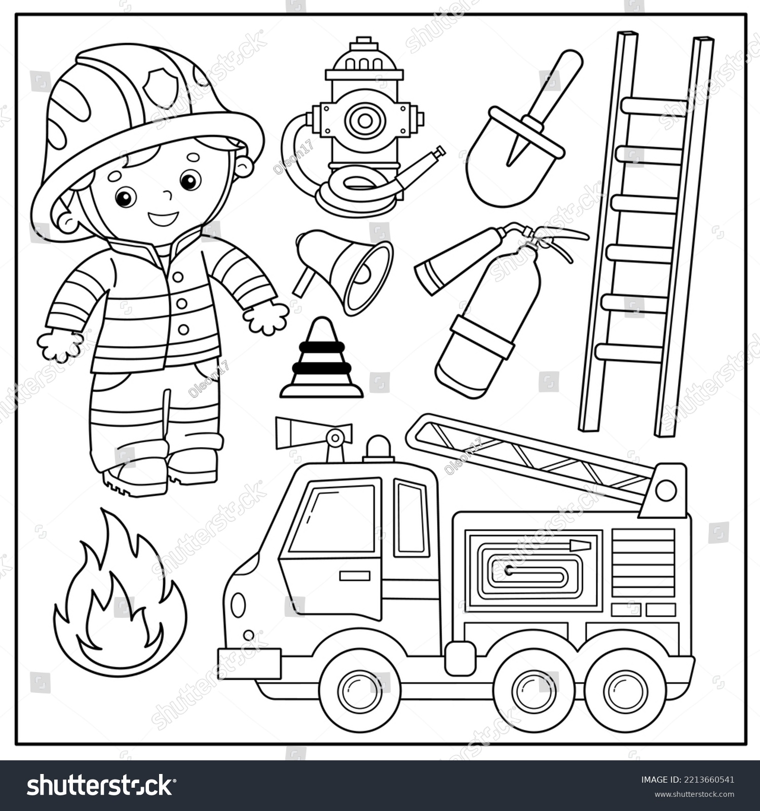 coloring page of a firefighter coloring page of a firefighter
