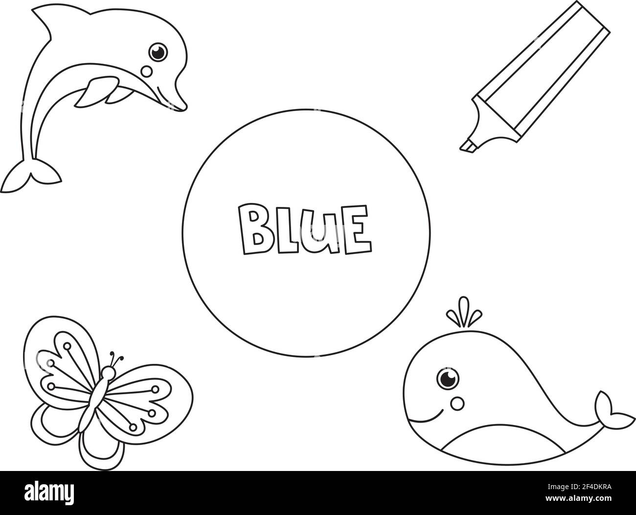 color blue coloring page