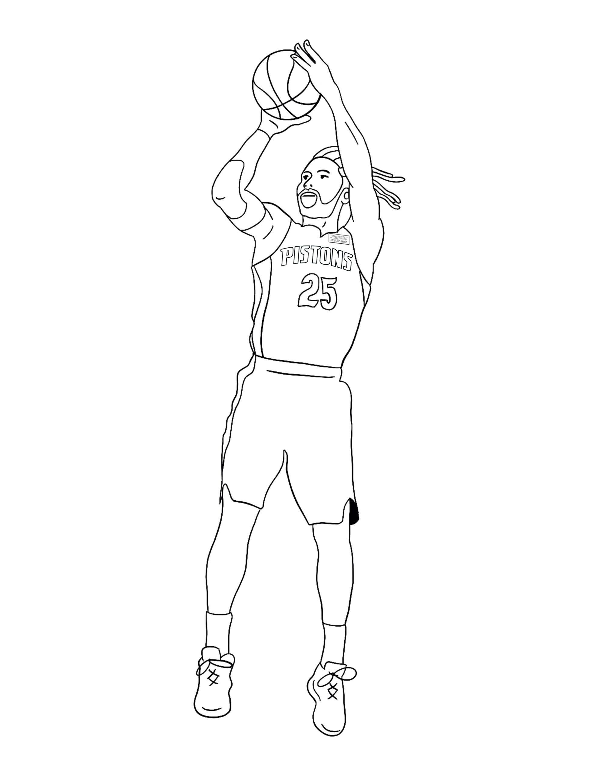 Coloring Pages Detroit Pistons