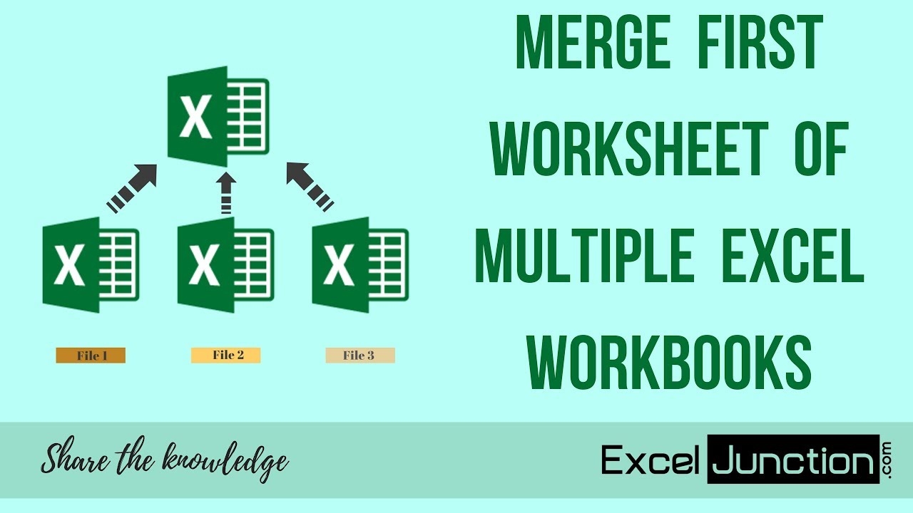 COMBINE Multiple Excel WORKBOOKS Into One ONLY FIRST SHEET ExcelJunction YouTube COMBINE Multiple Excel WORKBOOKS Into One ONLY FIRST SHEET ExcelJunction YouTube
