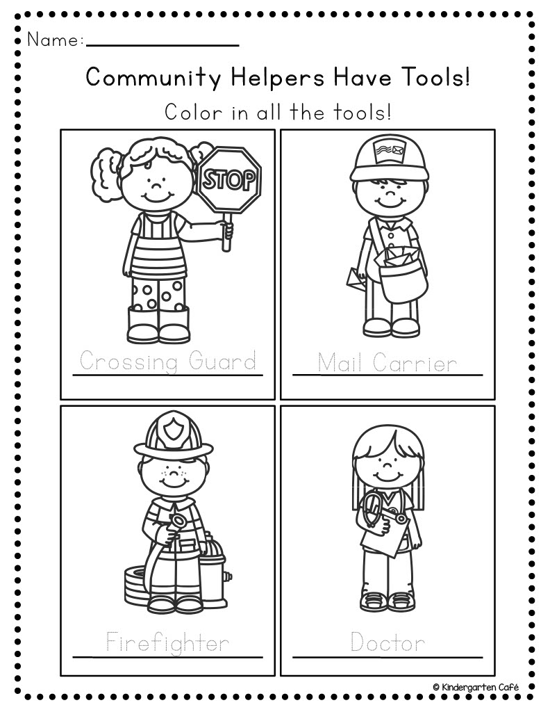 community workers coloring pages