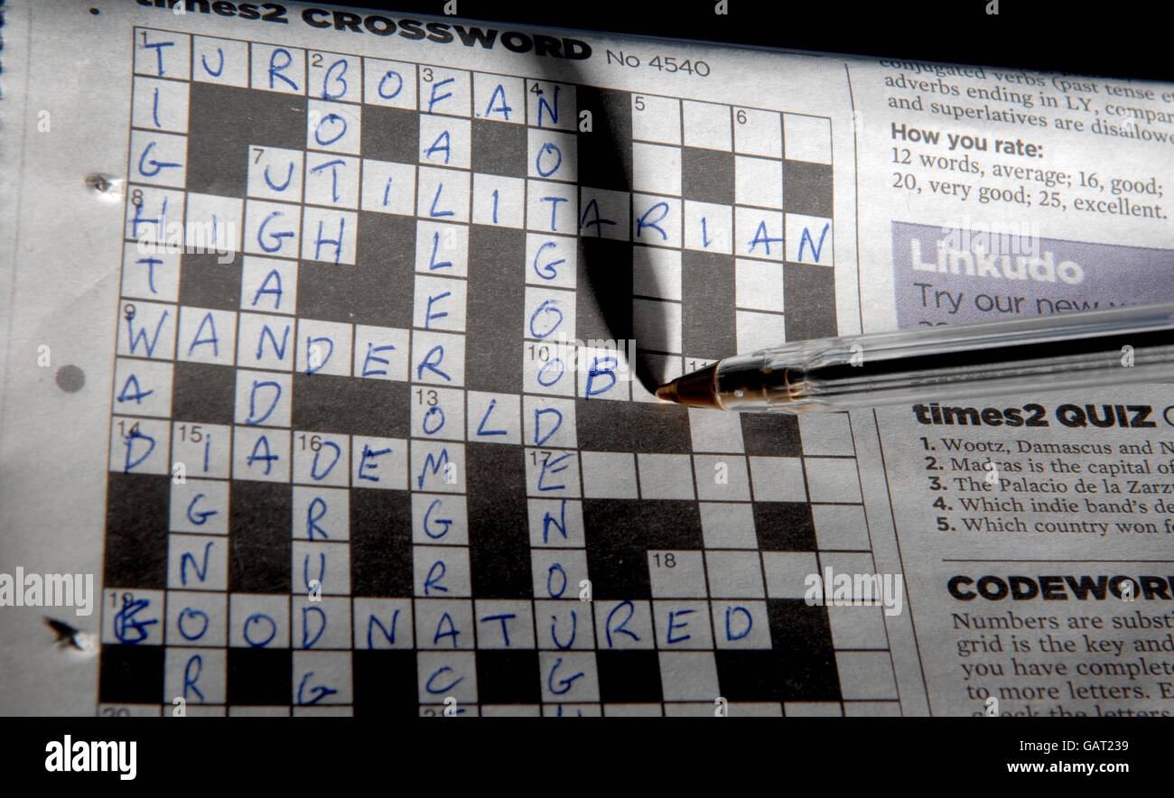Completed Crossword Puzzle Hi res Stock Photography And Images Alamy Completed Crossword Puzzle Hi res Stock Photography And Images Alamy