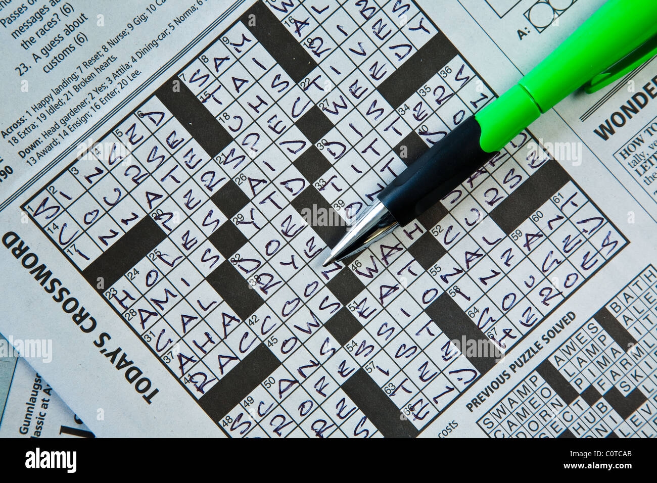 Completed Crossword Puzzle Hi res Stock Photography And Images Alamy Completed Crossword Puzzle Hi res Stock Photography And Images Alamy