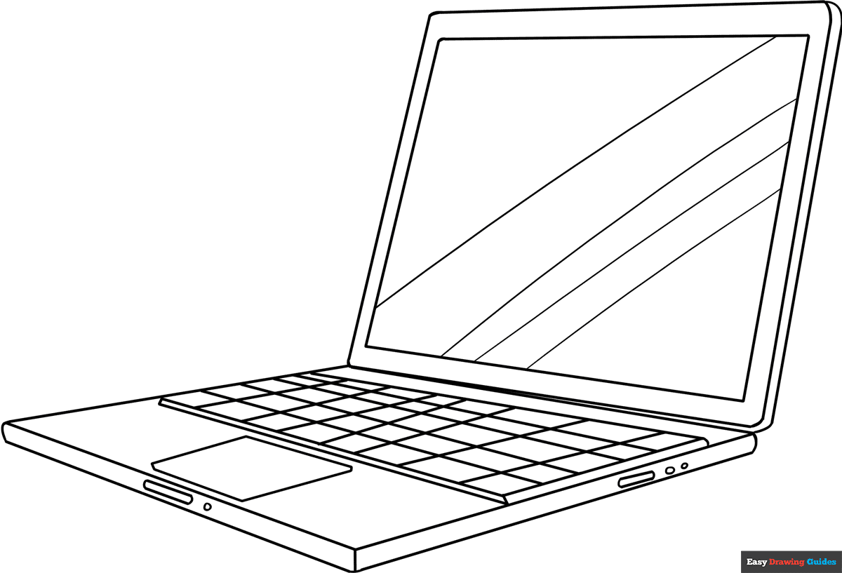 Computer Coloring Page Easy Drawing Guides Computer Coloring Page Easy Drawing Guides