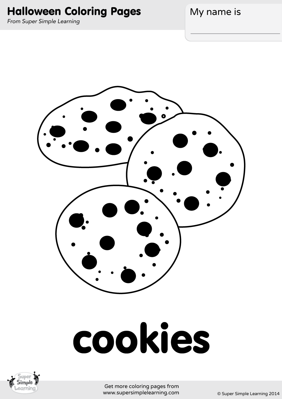 Cookies Coloring Page Super Simple