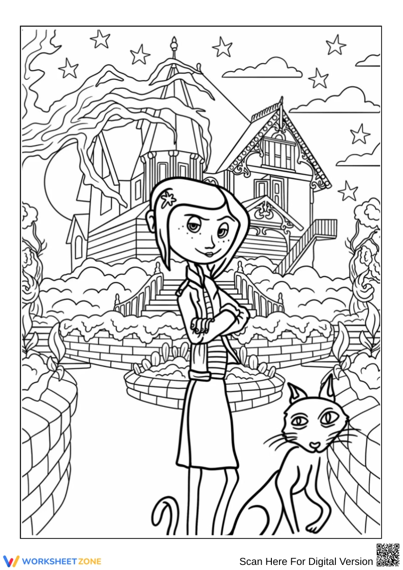 Coraline Coloring Pages Printables Worksheetzone Coloring
