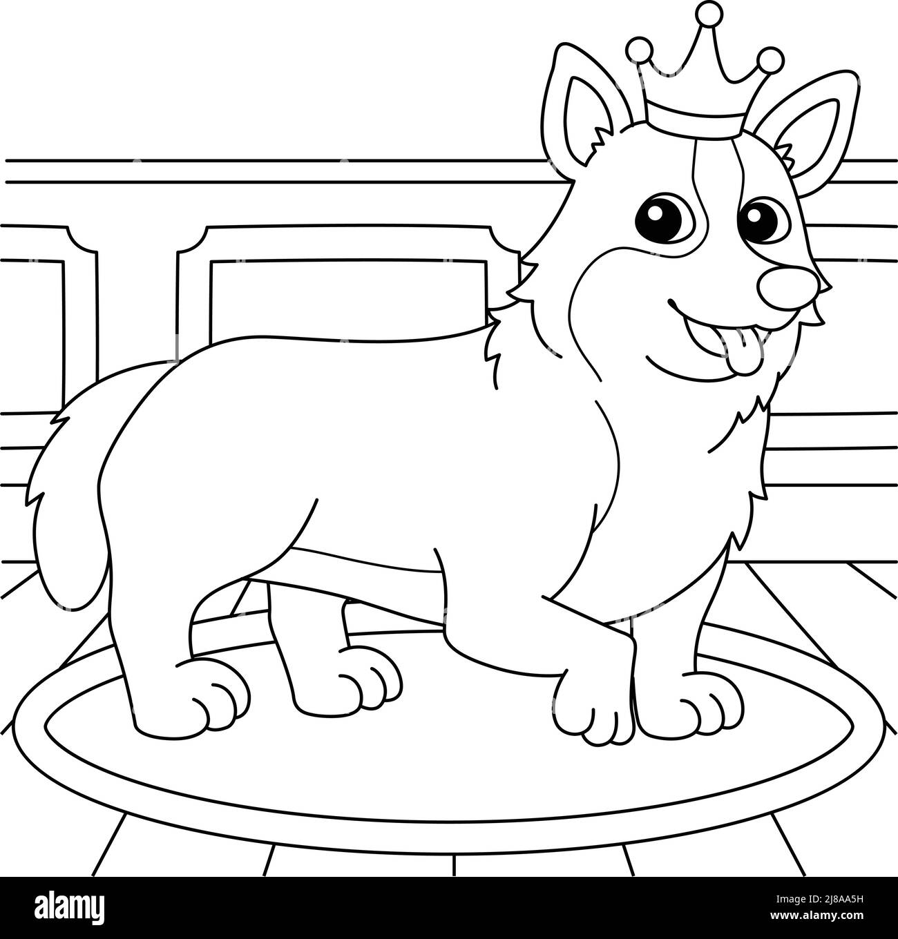 corgi coloring page
