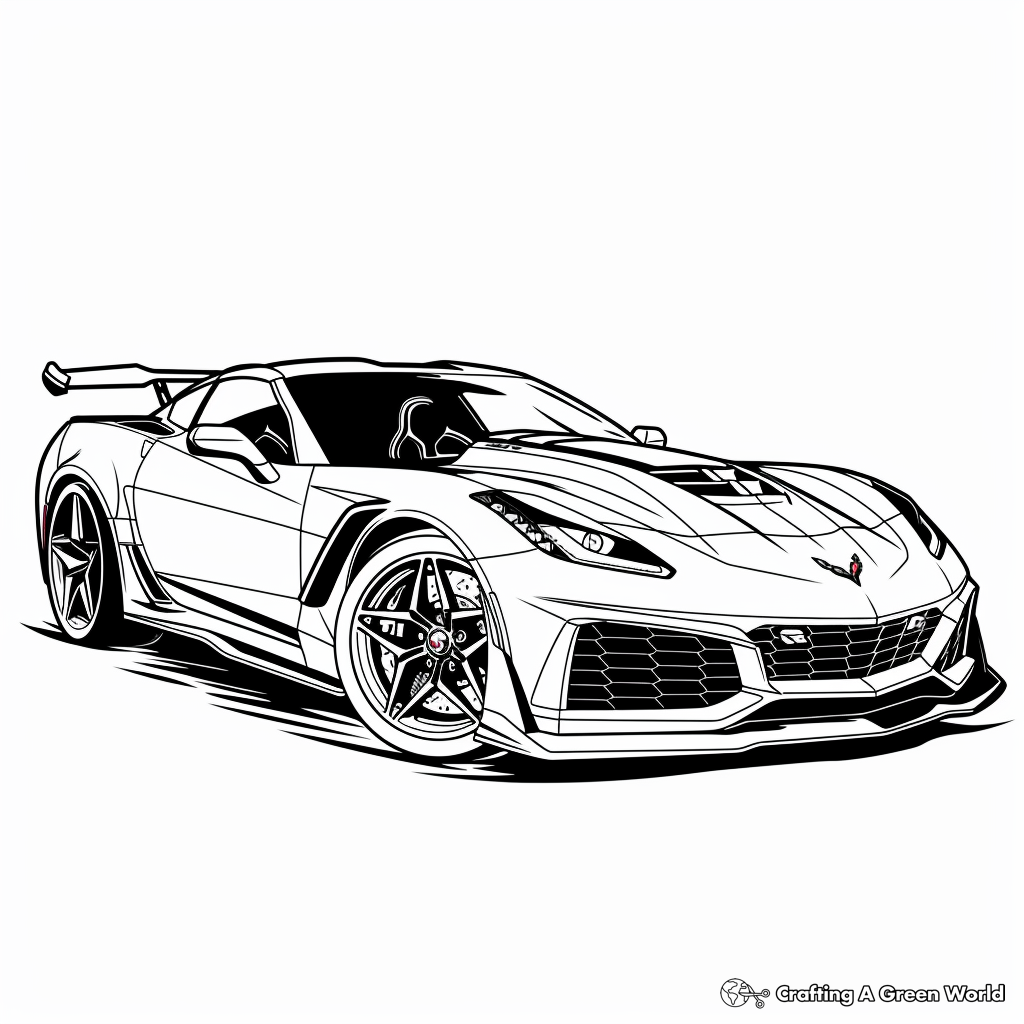 Corvette Coloring Pages Free Printable 