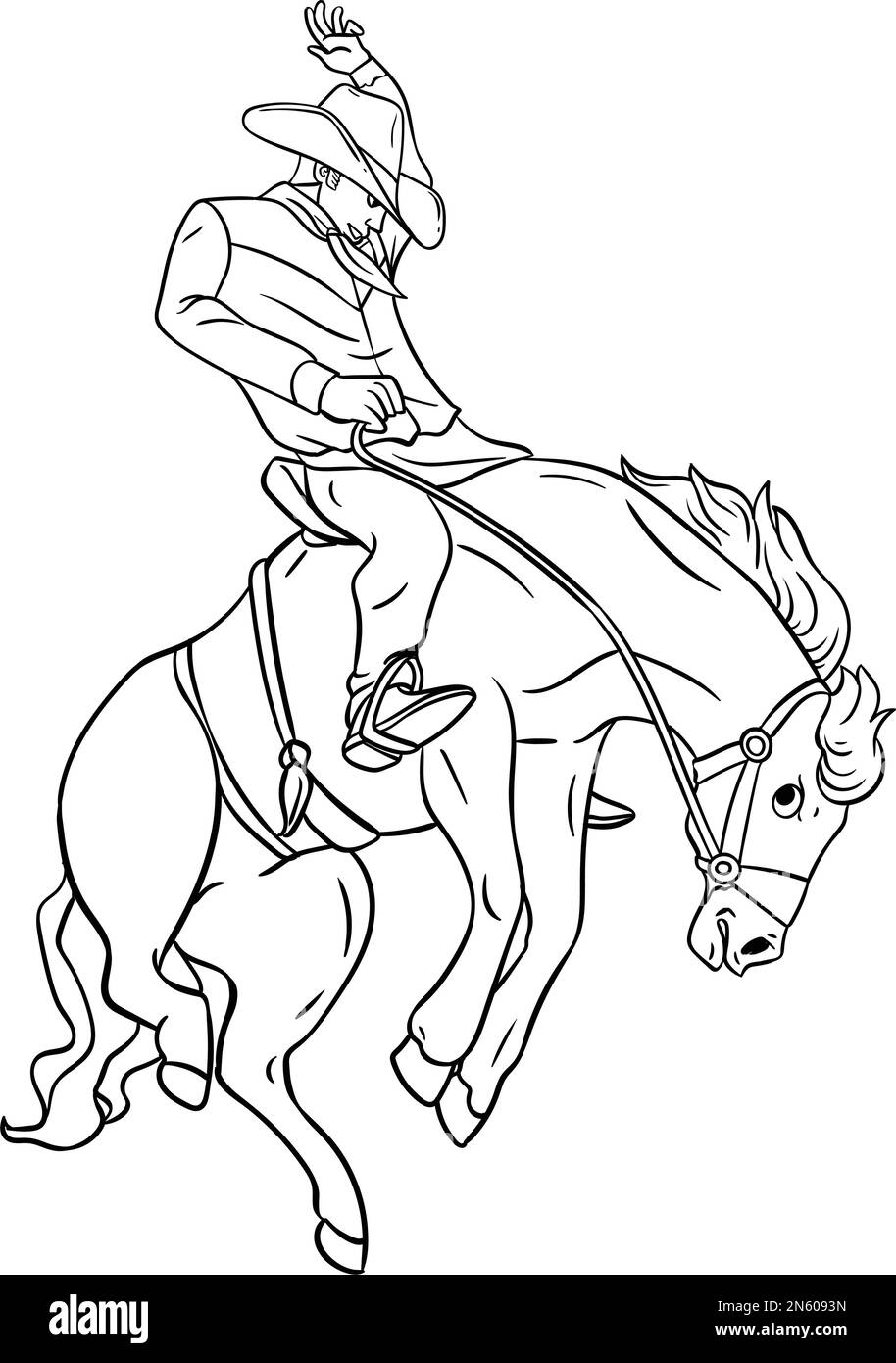 cowboy coloring page