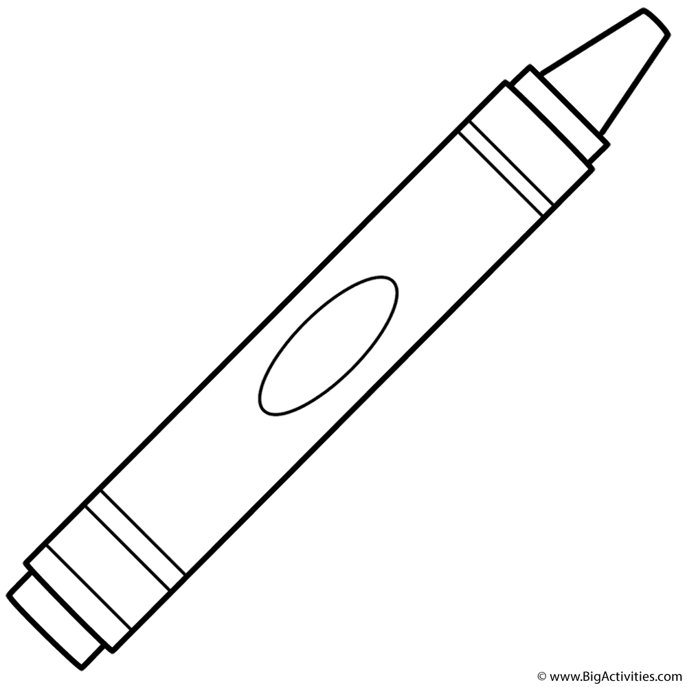 Crayon Coloring Page 100th Day Of School 