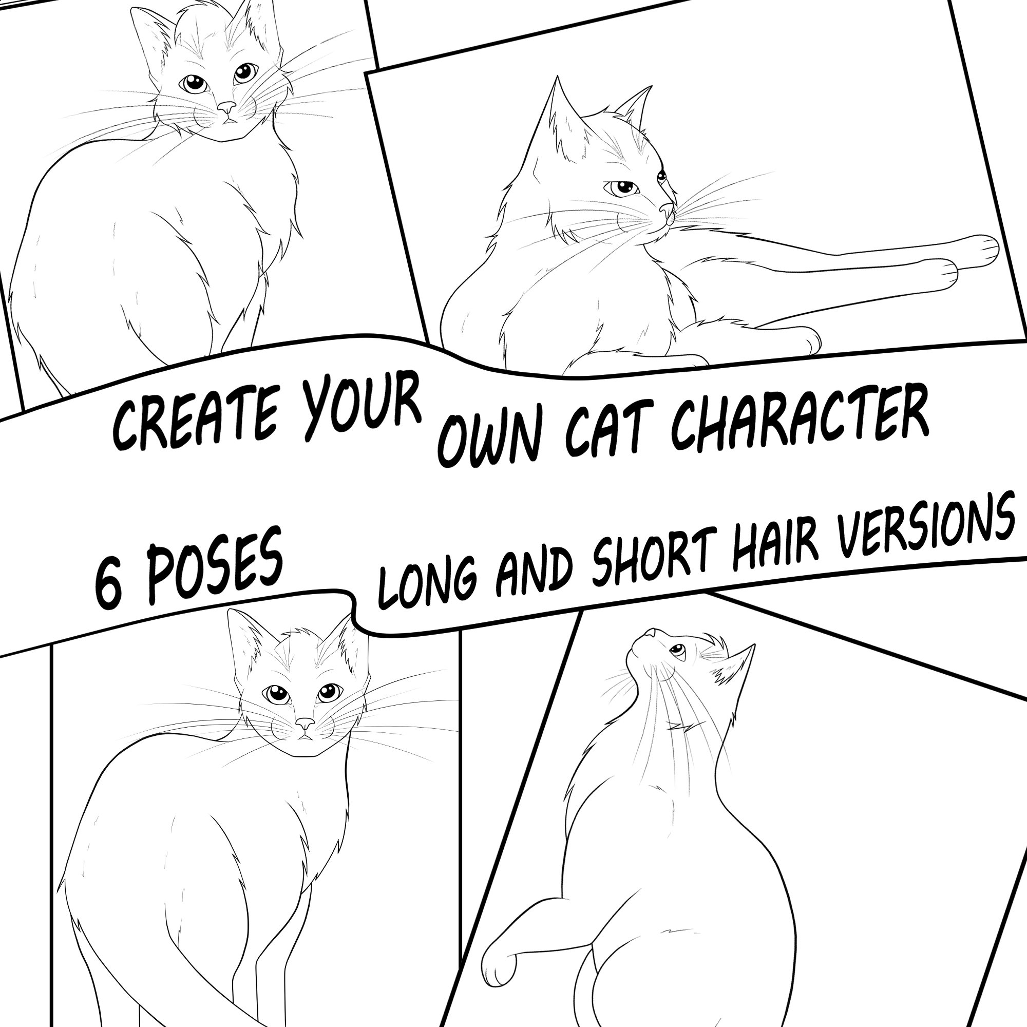 Create Your Own Warriors Cat Character oc 6 Poses Digital Download And Printable Coloring Sheets Long And Short Hair Designs Etsy Create Your Own Warriors Cat Character oc 6 Poses Digital Download And Printable Coloring Sheets Long And Short Hair Designs Etsy